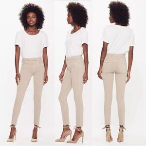 Mother Denim Jeans The Looker Ankle Fray A Run in the Park Hazelnut sz 30